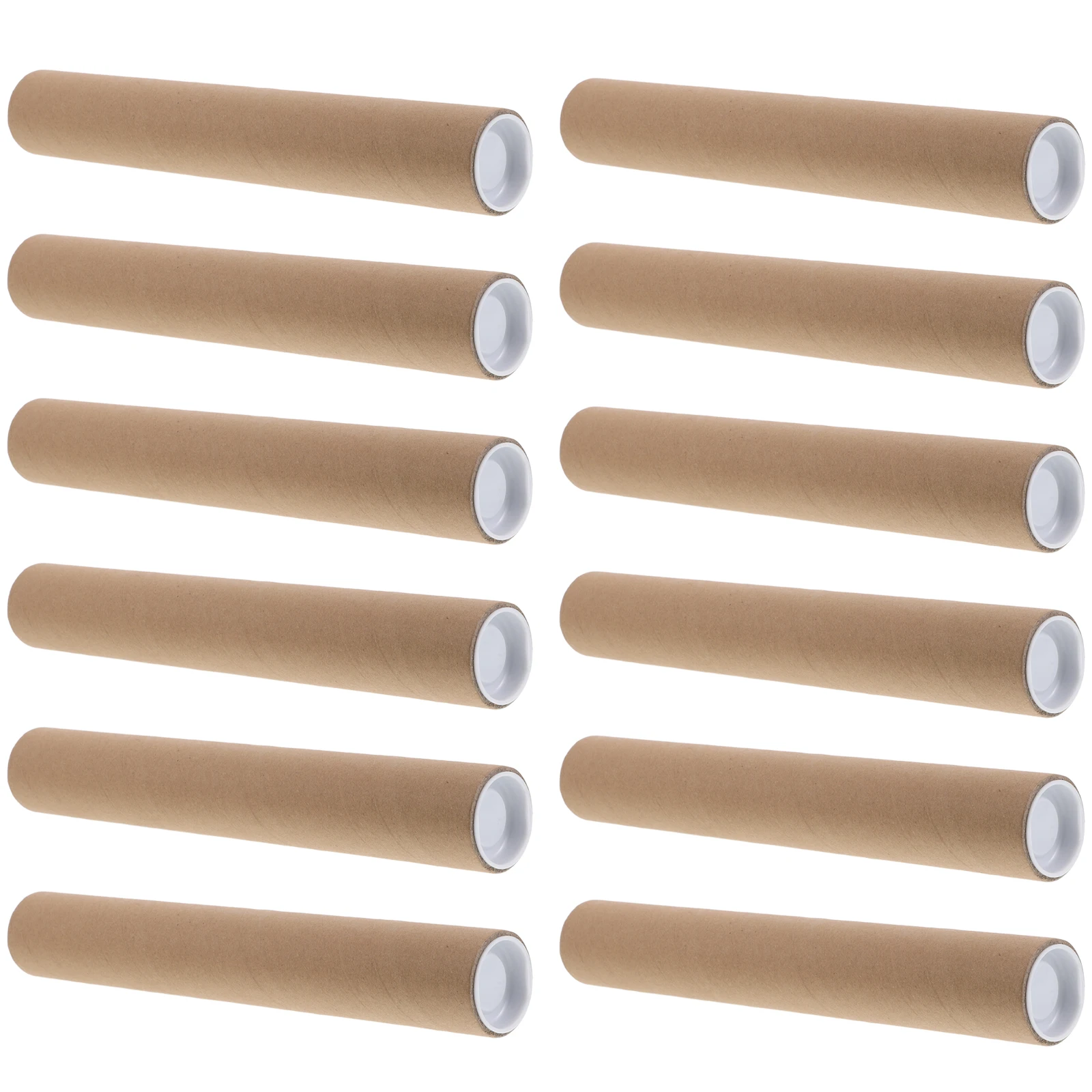 12 قطعة أنابيب بريد كرافت الثقيلة المشارك البريدية نهاية قبعات حماية يطبع الرسوم البيانية ورقة خرائط الأعمال الفنية تخزين أنابيب الشحن