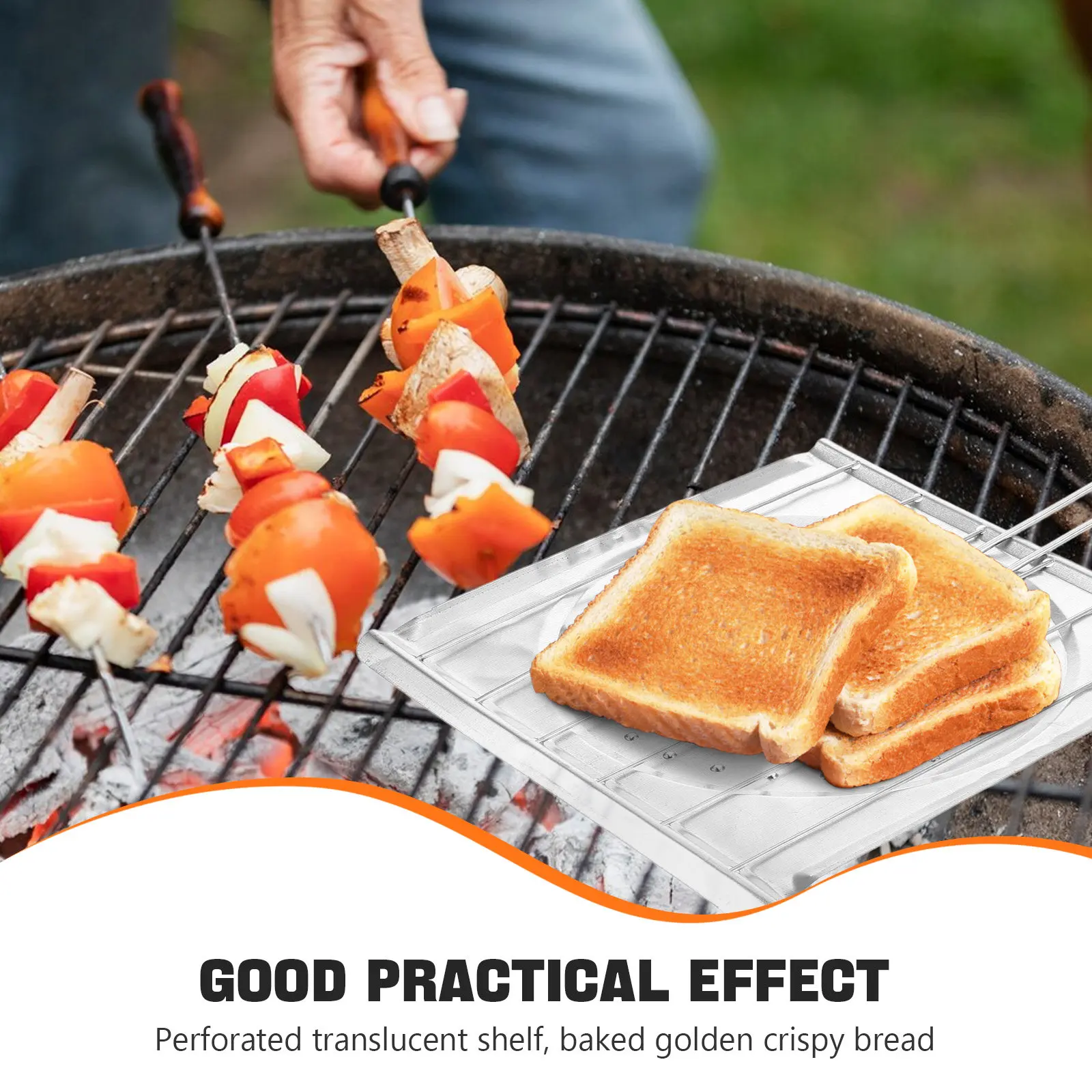 Noncoated Perforated Toaster Grill Rack for Camping Outdoor Cooking Toast Bread Arepa Tortilla Grill Basket Stovetop Gas Burner view 5