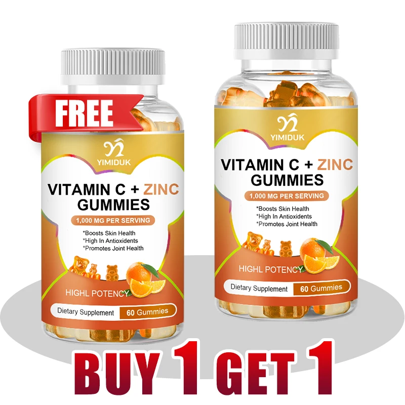 Vitamin C + Zinc Gummies & Teens with Zinc & Echinacea - Immune Support Gummies - Immune Booster - Vegan, Gluten Free, GMO Free