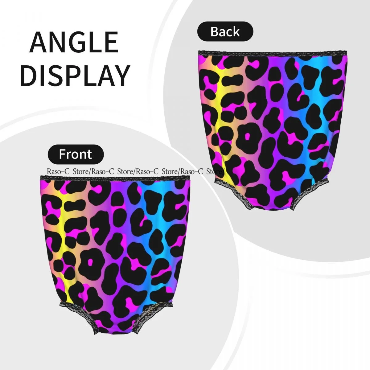 Funny Grandma Underwear Neon Leopard Pattern Casual Prank Presents