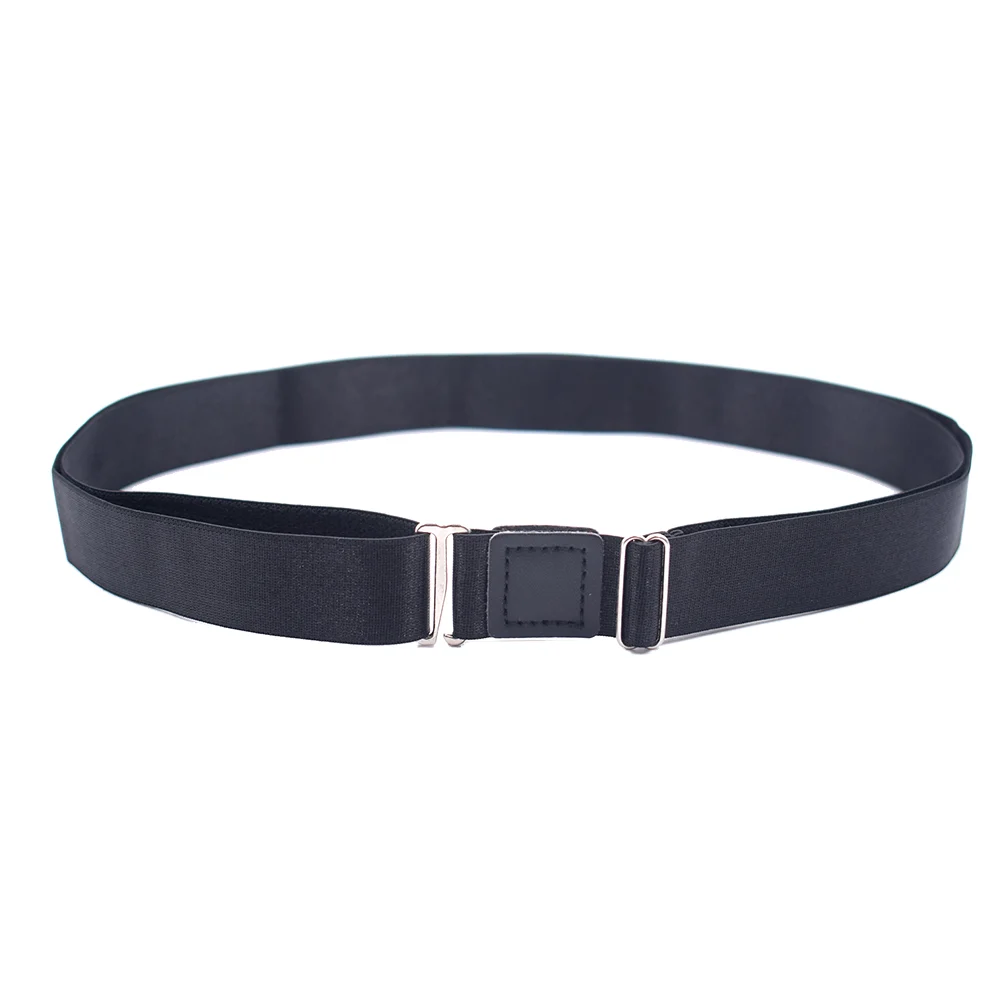 Ceinture de maintien de chemise réglable pour homme et femme, sous-vêtement noir, verrouillage de chemise, 4,3 ked in-25cm