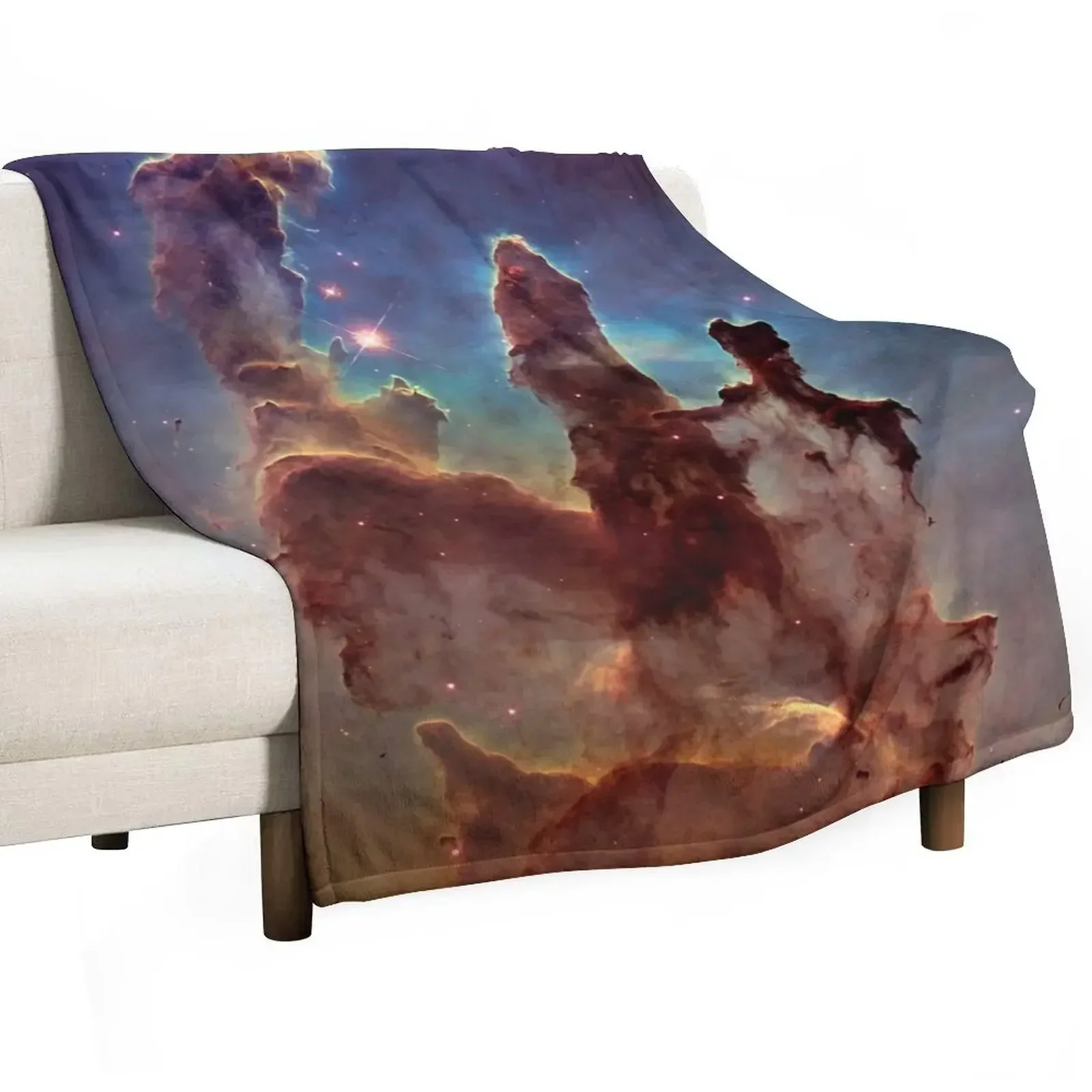 Pillars of Creation, Eagle nebula, space exploration Throw Blanket Hair Blankets For Sofas Blankets