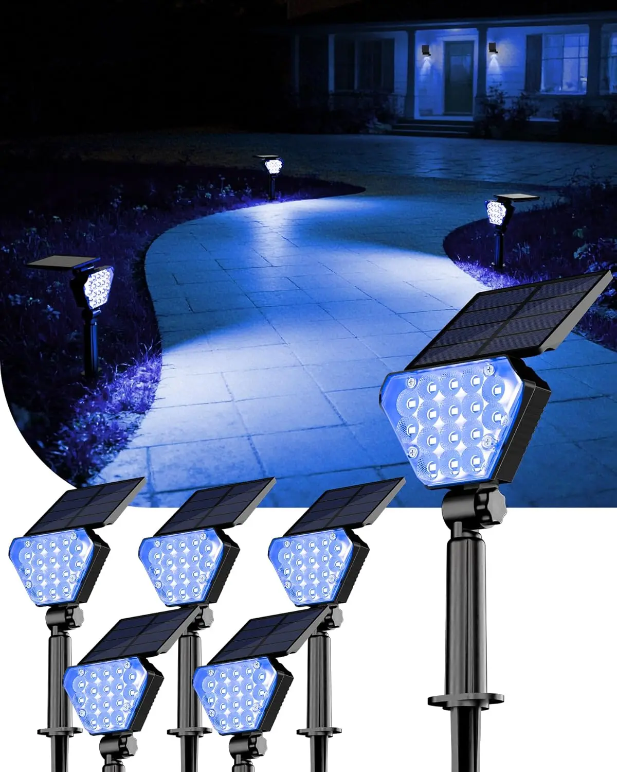 Garden Lights Cracked Glass 9in Swaying Firefly Decor Summer RGB