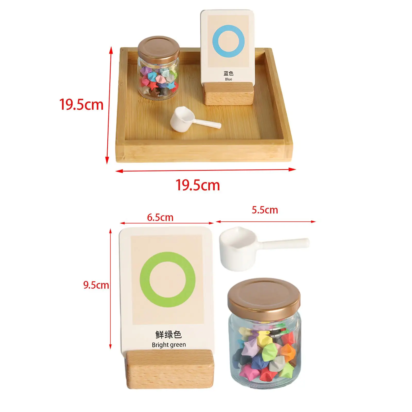 Color Recoginition Toys Wooden Montessori Toys for Girls Boys Holiday Gifts