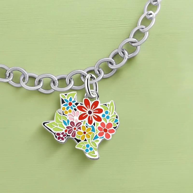 Adjustable 925 Sterling Silver  Vintage Pendants Bouquet Cake Charms Beads Fit Original Bracelet Necklace DIY Jewelry