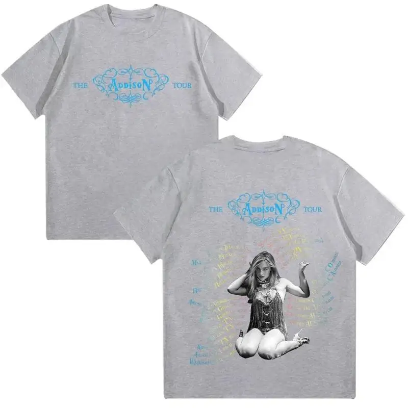 أديسون راي فان تور 2025 تي شيرت عتيق Y2K تي شيرت نسائي صيفي