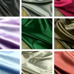 Pure Color Satin Imitation Silk Fabric Bright Summer Soft for Pajama Suspender Skirt Diy Sewing Cloth By The Meter Wholesale