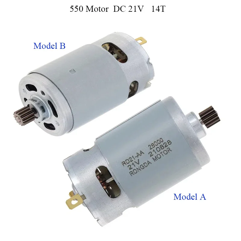 21V RS550 Motor Brushed Motor 14 Teeth High Speed Large Torque for 4/6 Inch Cordless Chainsaw Power Tool Accessories Drill Garde