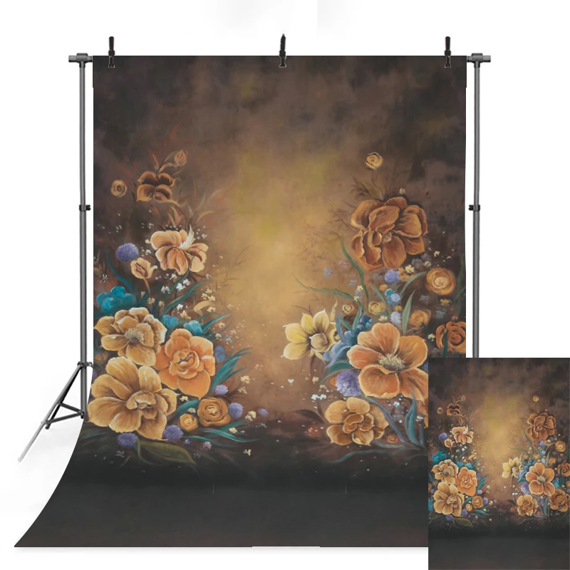 Retro Flowers Adult Art Background Photography Floral Texture Children Birthday Portrait Backdrop Photo Studio Wedding Photocall