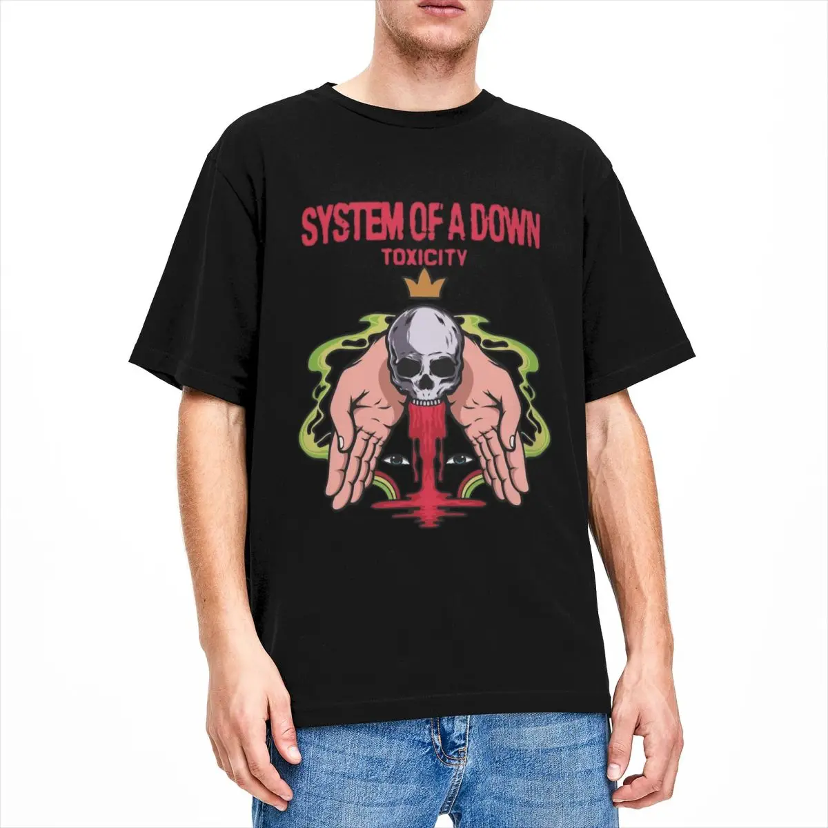 SOAD System Of A Down Men Women's T Shirts Heavy Metal Band Merch Tees Short Sleeve Crew Neck T-Shirt 100% Cotton Summer Tops