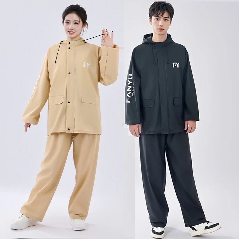 

Split Raincoat Waterproof Rain Pants Set for Adults Outdoor Motorcycle Cycling Rain Gear Rainproof Long Full Body Jacket Poncho