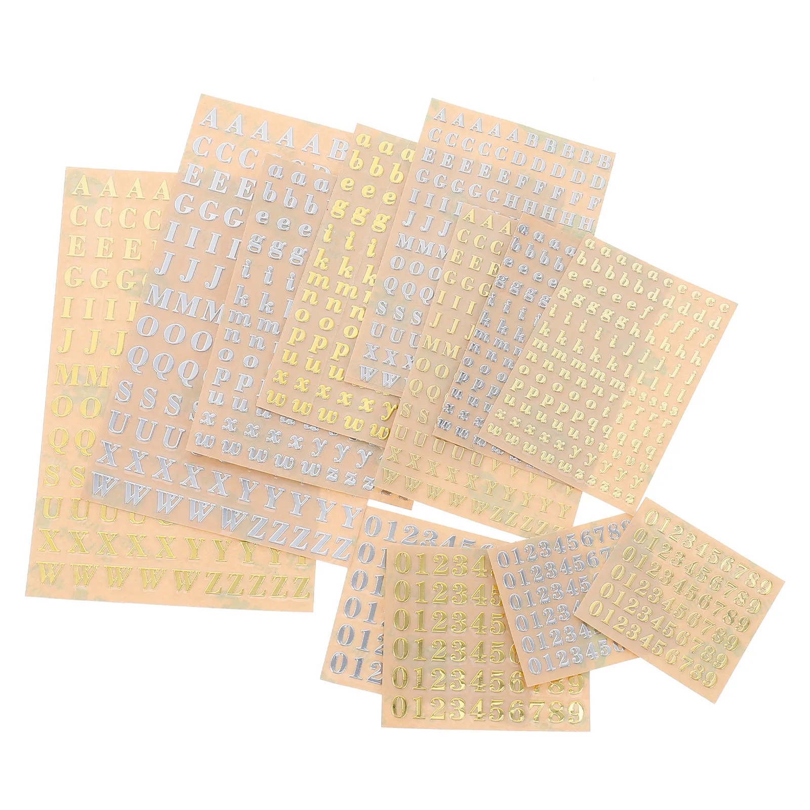 

12 Sheets Mini Metal Alphabet Stickers Number DIY Decals for Resin Art Dog Tags Manicure Oil Bottles Labels Weatherproof Uv