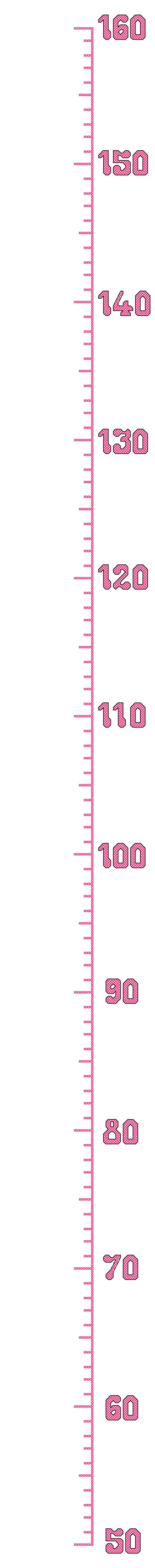 SG022 Height Chart Table With Length Scale Baby Counted Cross Stitch Kits Cross-stitching Package Cross Stich Gift To Your Baby