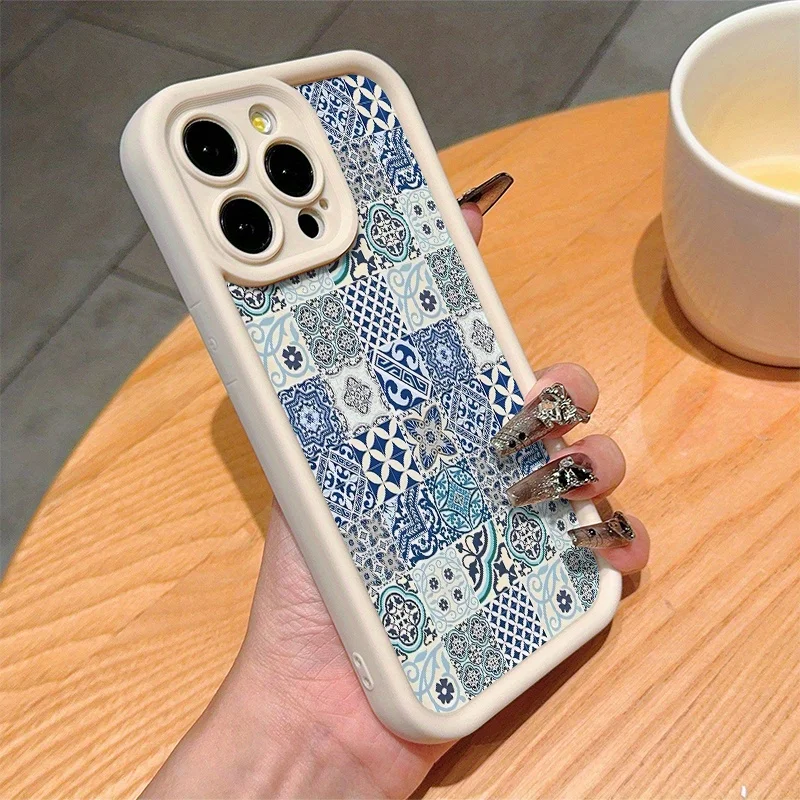 Ancient Totem Chessboard TPU anti-drop protective case for iPhone16 15 14 13 12Promax