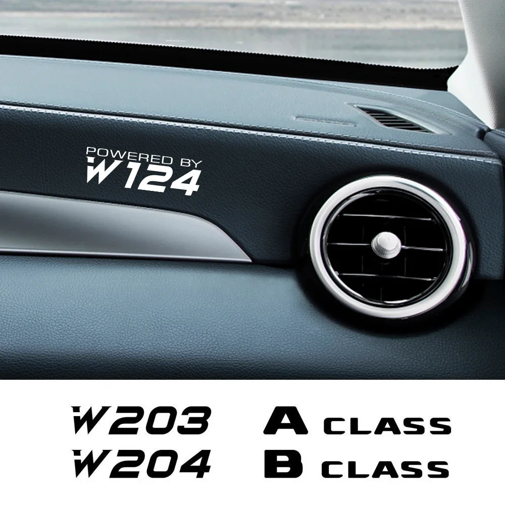 2PCS Car Interior Dashboard Stickers Auto Tuning Accessories For Mercedes Benz W124 W203 W204 A B C E S CLASS CLA CLS SL SLC SLK