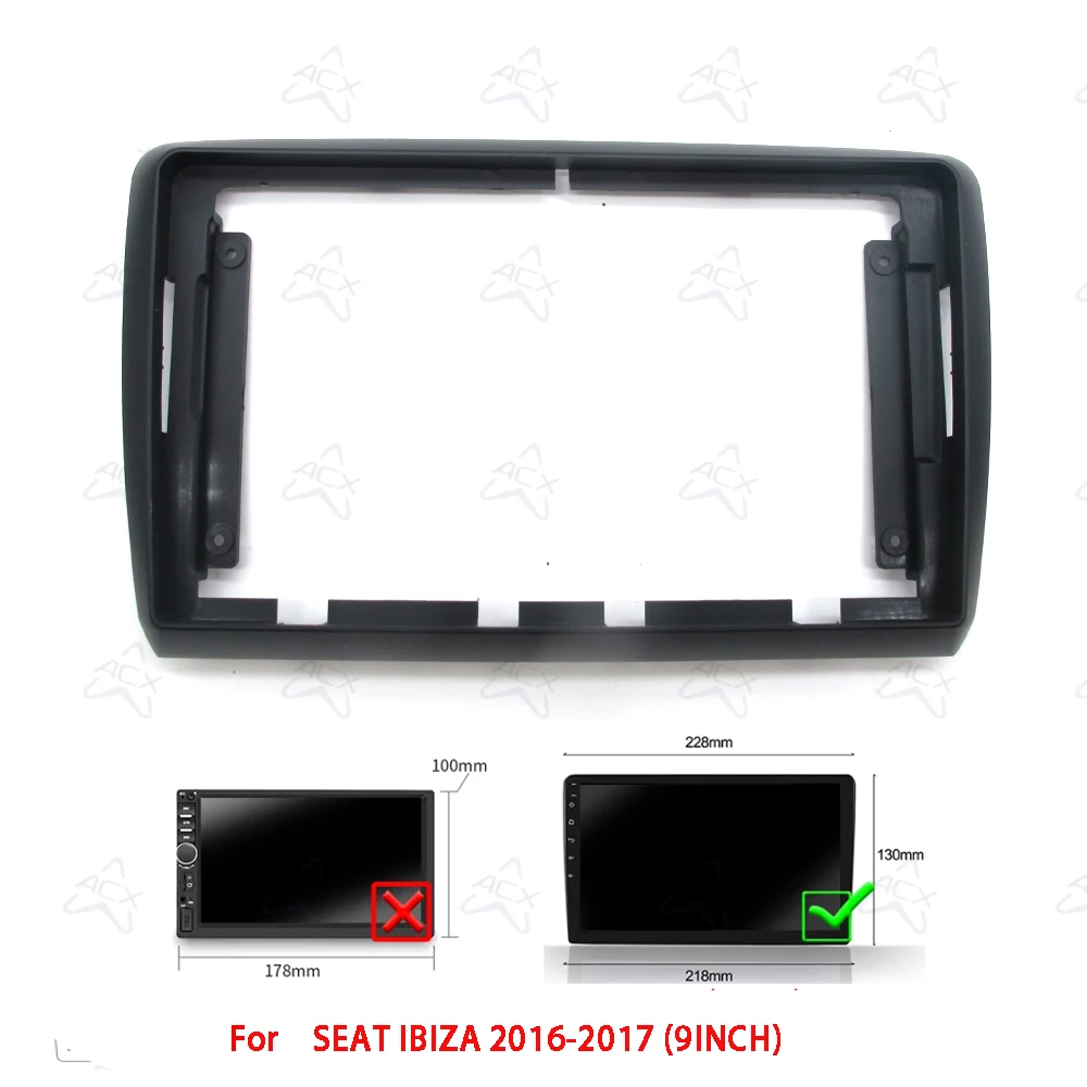 9Inch Car Radio Fascias For 2016-2017 SEAT IBIZA  Android Stereo Frame Panel With Cable Canbus Decoding