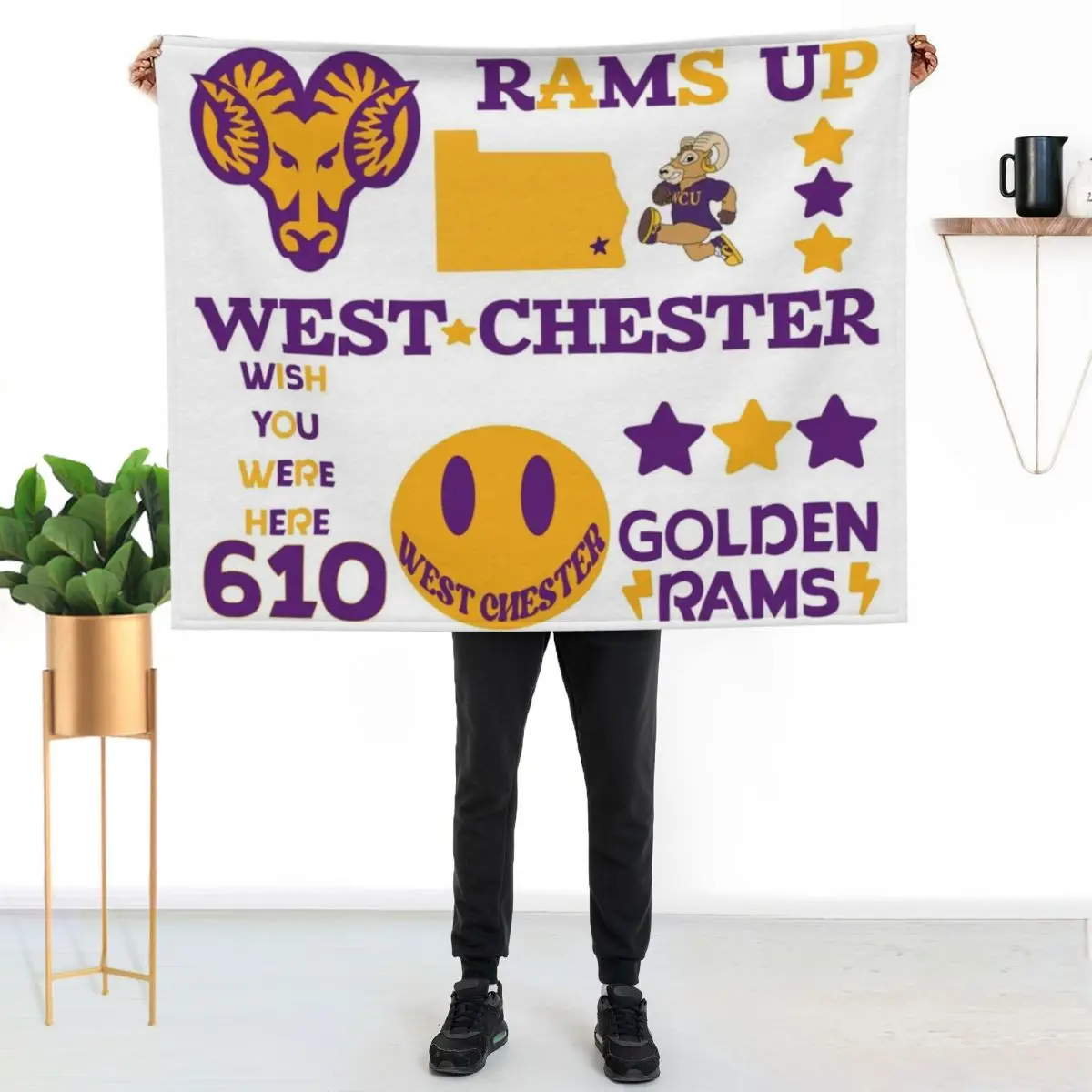 West Chester U Throw Blanket Warm Throw Blanket Gift for Anniversary