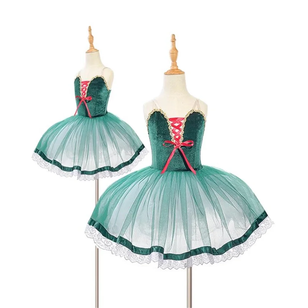 Falda de Ballet para niñas, traje de actuación, faldas largas de tutú, vestido de Ballet profesional del lago de los Cisnes, ropa de danza del vientre, bailarina