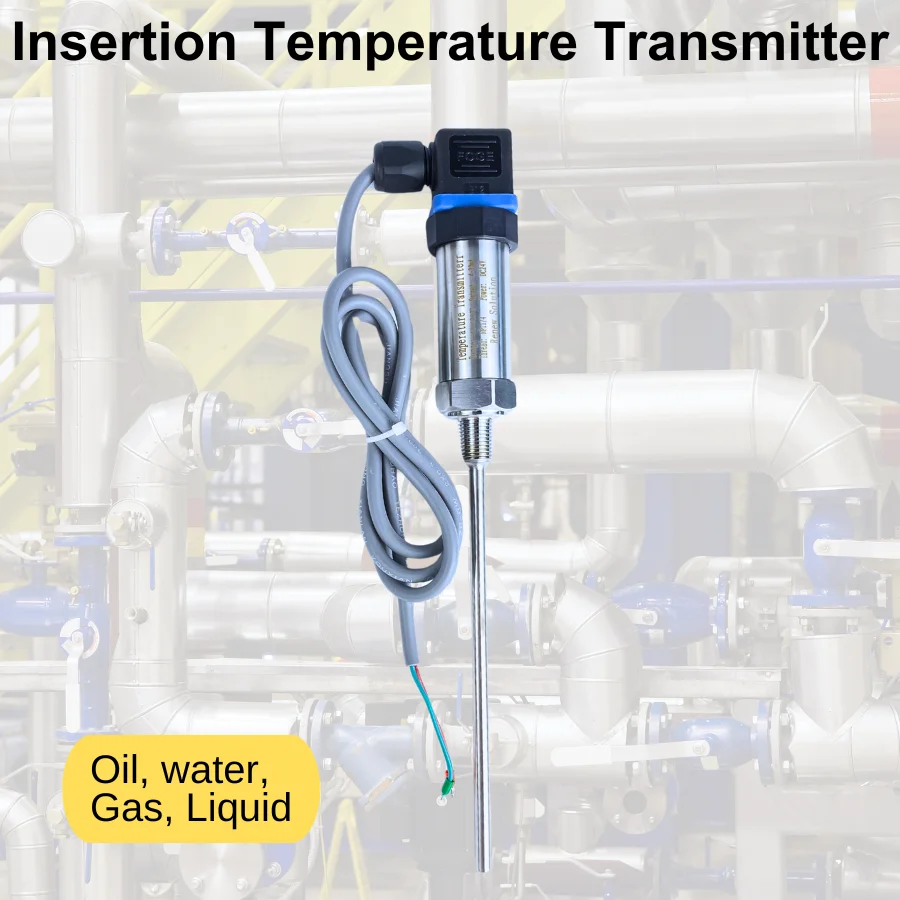 Hersman plug-in integrated temperature transmitter 4-20ma output thermal resistance PT100 sensor