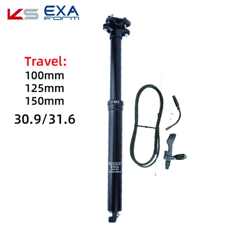 Bicycle seatpost 30.9 31.6mm telescopic tija mtbKS 900i 125 150mm travel canote retratil mtb hidraulico remote control seatpost