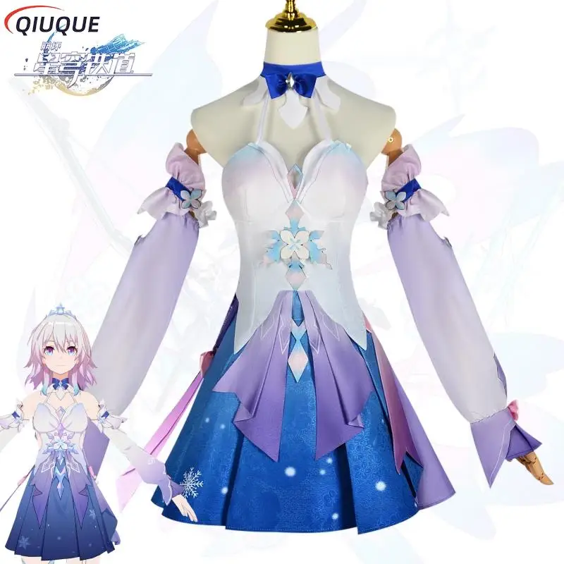 New Skin March 7th Cosplay Honkai Star Rail Costume Cute Girl Women Dress Comic Con Role Play Halloween Carnival Party Outfit