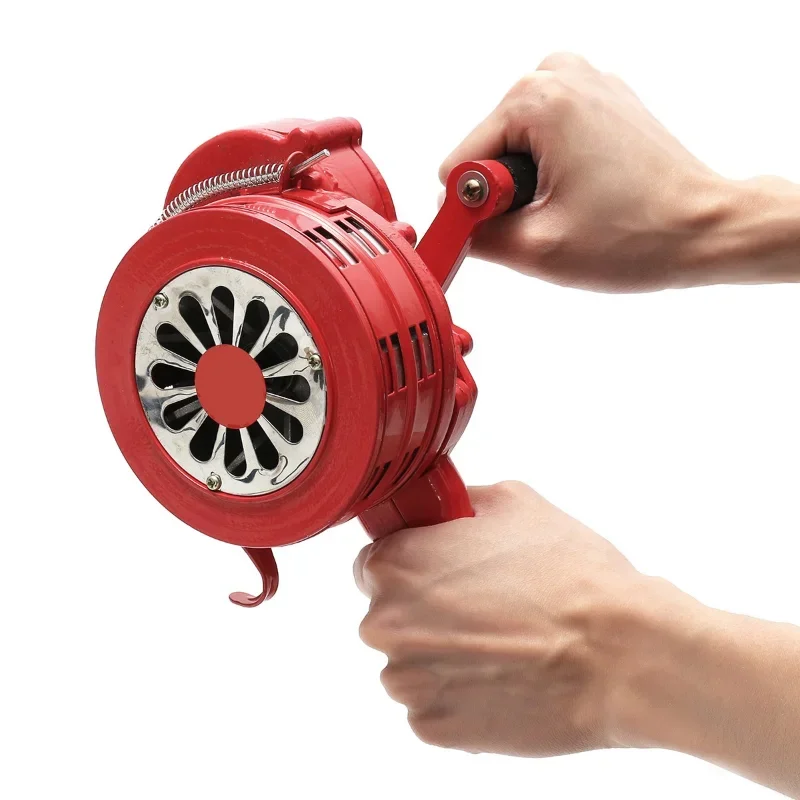 Hand Crank Siren Horn 110dB Manual Operated Metal Alarm Air Raid Emergency Safety EIG88