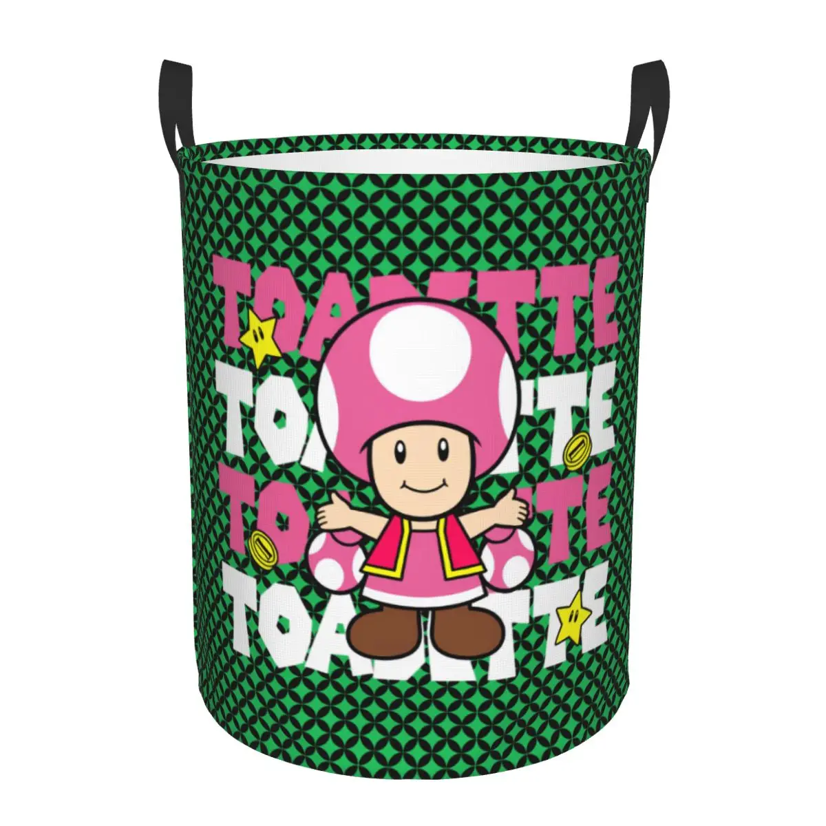Большая корзина для белья Mario Anime Toadette, органайзер для хранения одежды, книг и носков для ванной комнаты