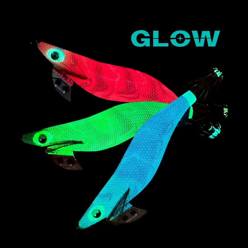 LETOYO luminous eyes squid bait 2.5-3.5# eging squid lure Artificial bait for Octopus EGI Cuttlefish sea fishing lures