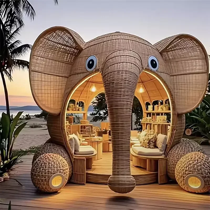 Custom Modern Design Large Waterproof Rattan Foldable Camp Chair Outdoor Living Room Bedroom Villa