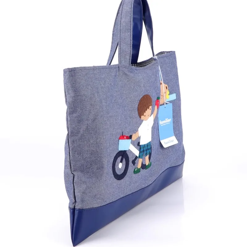 Familiar Handbag 381501 Cartoon Bear Boys Girls Embroidery 32*43cm Shopping Storage Computer Bag