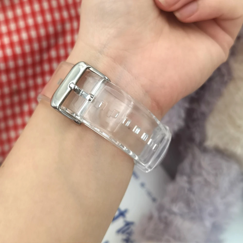 Transparent Silicone jelly Strap For Apple Watch Ultra 49mm 40mm 44mm For iwatch Series SE 8 7 6 5 band belt Bracelet 45MM 41MM