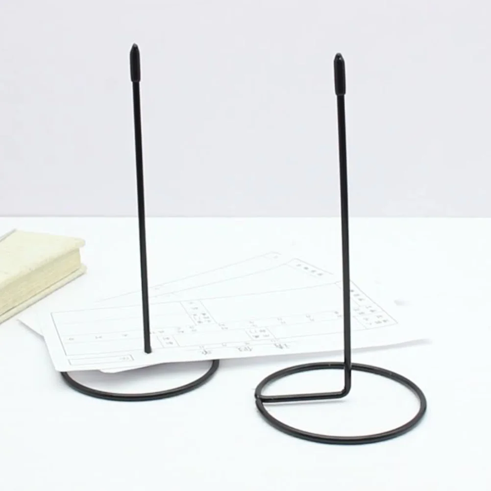 2 Pcs Bill Insert Desk Ticket Stabber Convenient Holder Metal Receipt Spike Stainless Steel Office