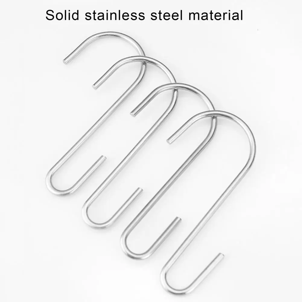 Easy Installation Hook 5 Pcs Heavy Duty Stainless Steel Curtain Hooks S-shaped Load Bearing Holders for Chimes Bird Feeders