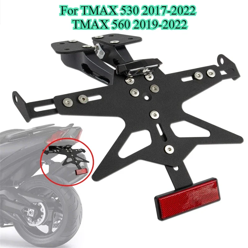 

Motorcycle License Plate Stay Holder General Purpose Motorcycle Accessorie Compatible with TMAX 530 2017-2022 TMAX 560 2019-2022