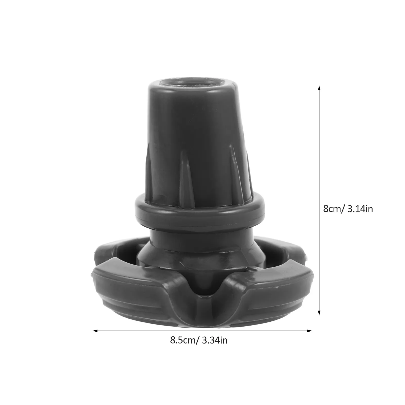 4-Piece Non-Slip Rubber Crutch Tips Replacement Cane Pads with Quad Foot Design for Snow Rain Slippery Surfaces Enhanced