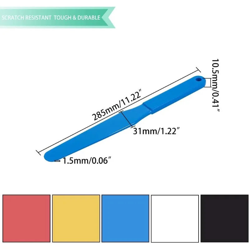 5PCS Screen Printing Spatula 1.2” Width Plastic Spatulas Ink Scoop Screen Printing Shovel Silk Screen Printing Shovel Goop Scoop
