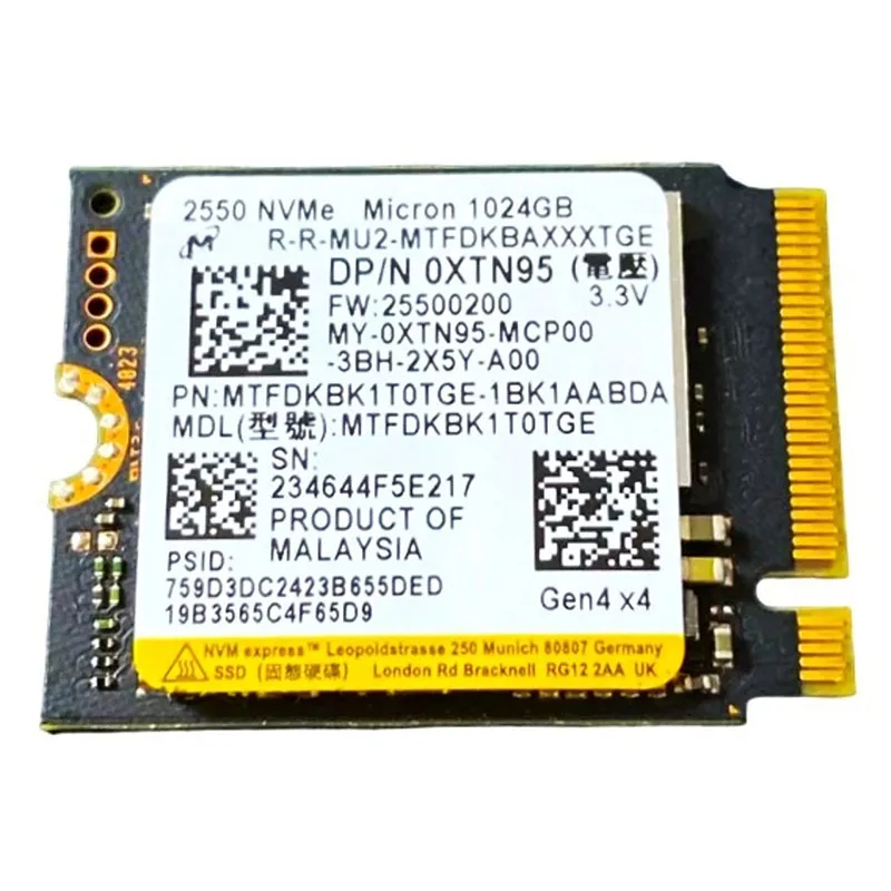 Solid State Drive SSD For Dell XTN95 0XTN95 1024GB 1TB Solid State Drive - M.2 NVMe