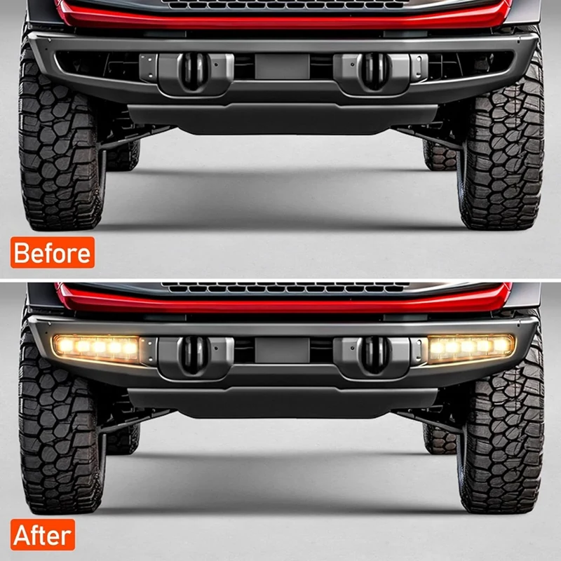 LED Fog Lights Assembly For Ford Bronco 2021-2023 2/4-Door, Bumper Fog Lights Daytime Running Lights Accessories