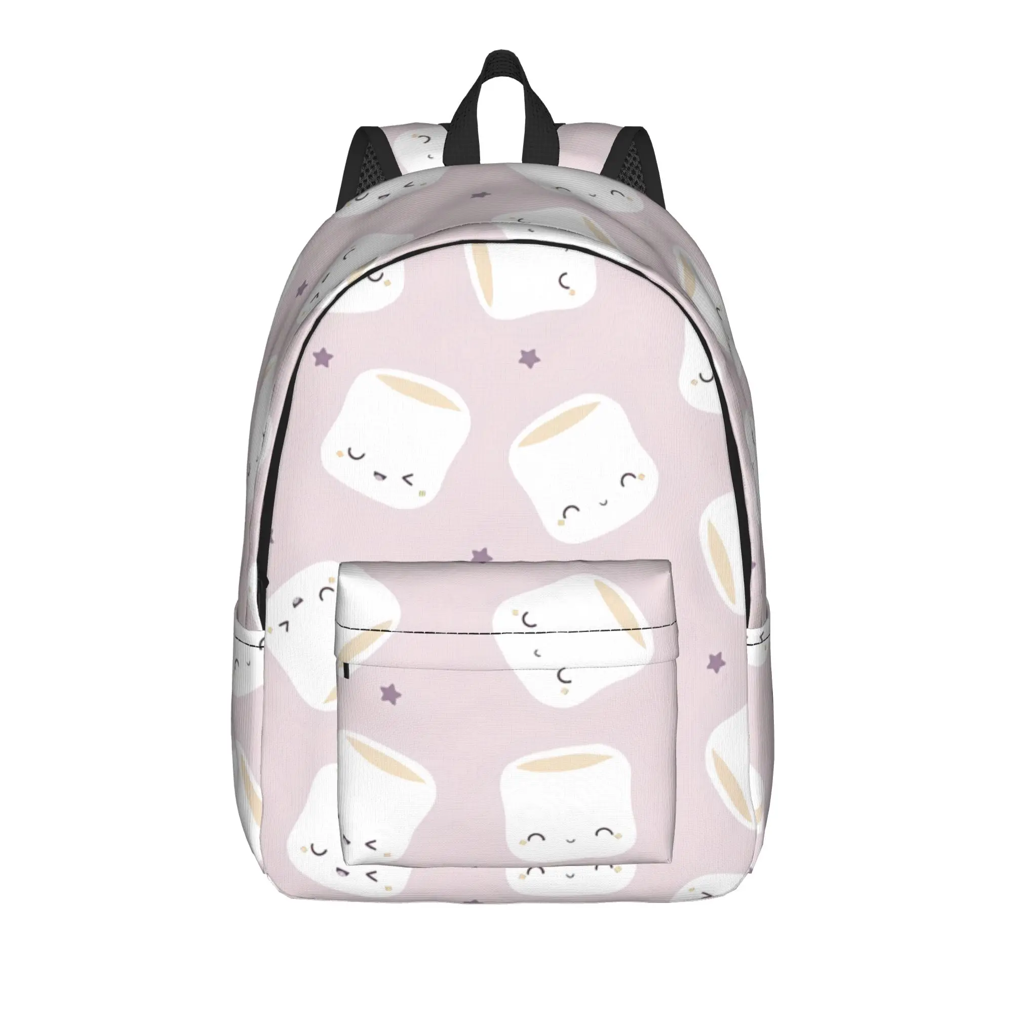 Fun Marshmallow Cartoon  Backpack  Female Polyester Travel Backpacks Lightweight Leisure School Bags Rucksack