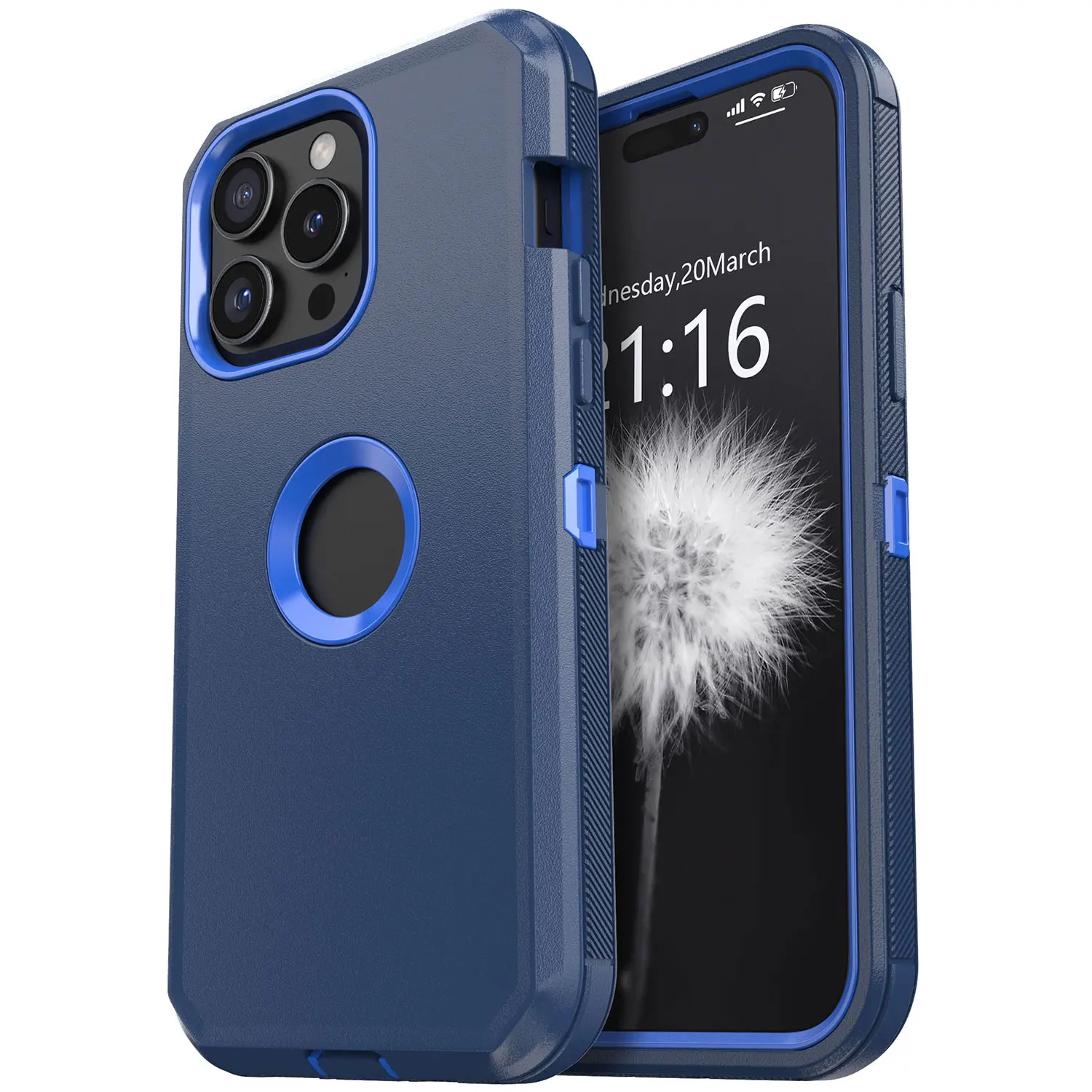 Blue For iPhone 14 Pro Max 14 Plus 14 Pro 14 Case Heavy Duty Shockproof Hard Protective Rugged Hybrid 3in1 Layers Phone Cover