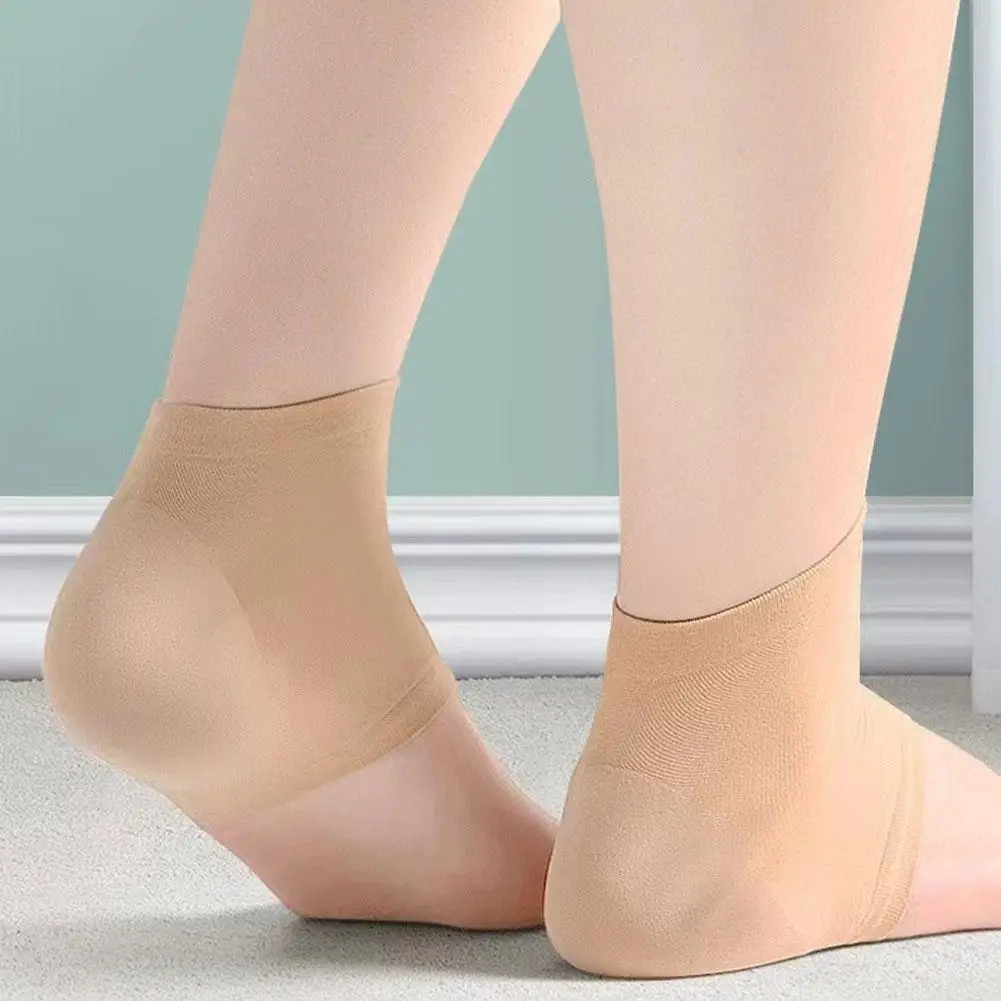 Silicone Anti-Cracking Socks 1 Pair Moisturizing Heel Protector For Pain Relief Prevent Dry Cracked Skin Foot Care SPA Socks