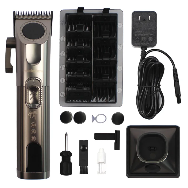 

Professional Men's hair clipper Vintage Oil Tip gradient electric clippers with charging base