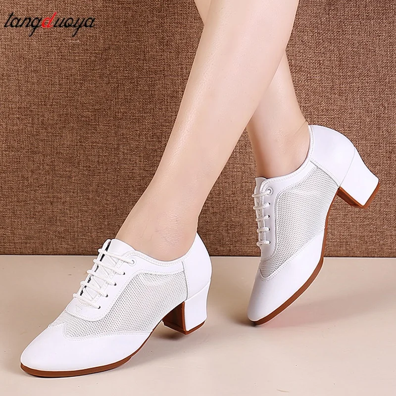 Modern Latin Salsa Tango Ballroom Dance Shoes Breath Dance Shoes Sneakers For Woman Practice Shoes Modern Dance Jazz Shoes