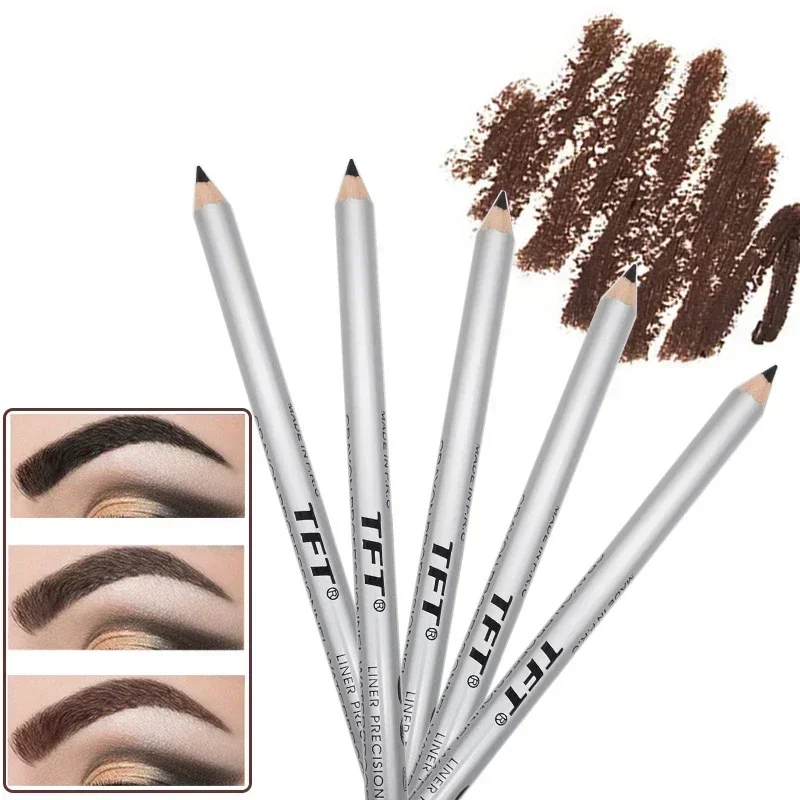 1/3 pçs lápis de sobrancelha à prova dwaterproof água profissional feminino caneta de maquiagem dos olhos cor fácil natural preto marrom cosméticos beleza sobrancelha ferramenta