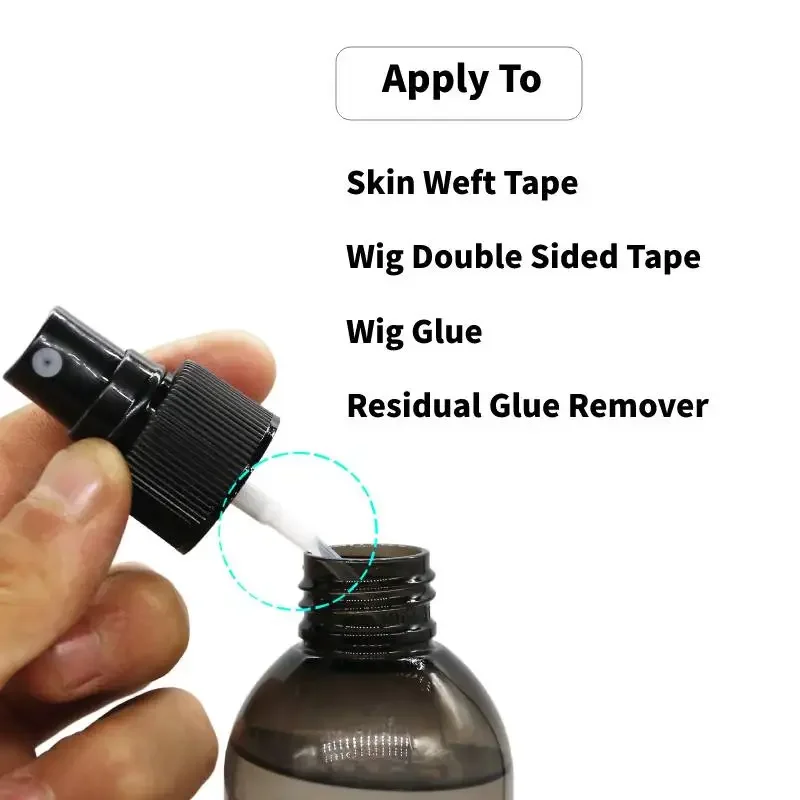 2/1 Botol Besar Penghilang Lem Wig Untuk Salon, Cairan Penghilang Untuk Lem Rambut, Perekat Wig, Semprotan Pelarut Penghilang Untuk Lem Lace