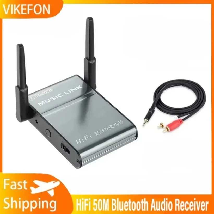

50M Bluetooth Audio Receiver 3.5mm AUX Jack RCA Mic AptX Hifi HD Stereo Music Wireless Adapter For Car Speaker Amplifier