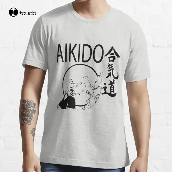 Aikido T-Shirt Tee Shirt Black Tee Shirts For Men Custom Aldult Teen Unisex Digital Printing Tee Shirts Custom Gift Streetwear