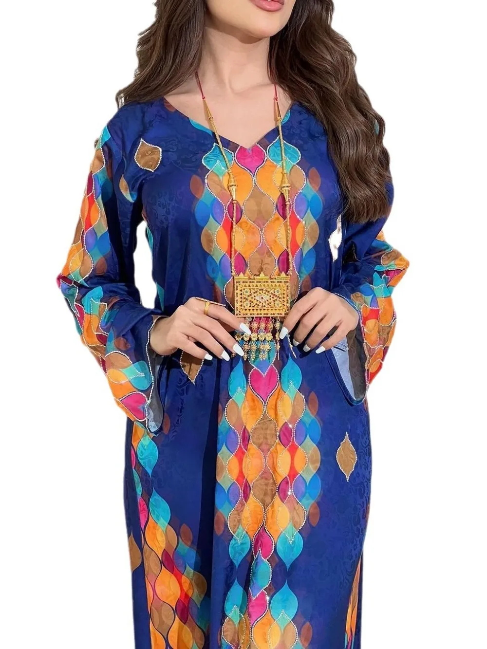 Ramadan Muslim Abaya for Women Party Dresses Print Jalabiya Vestidos Islam Eid Kaftan Arabic Long Robe Morocco Dubai Abayas