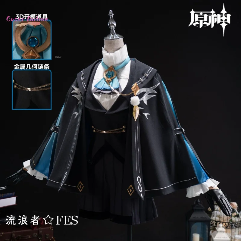 

Game Genshin Impact wanderer Cosplay Costume Uniform Halloween Carnival Party Christmas Play Role Clothes Clothing