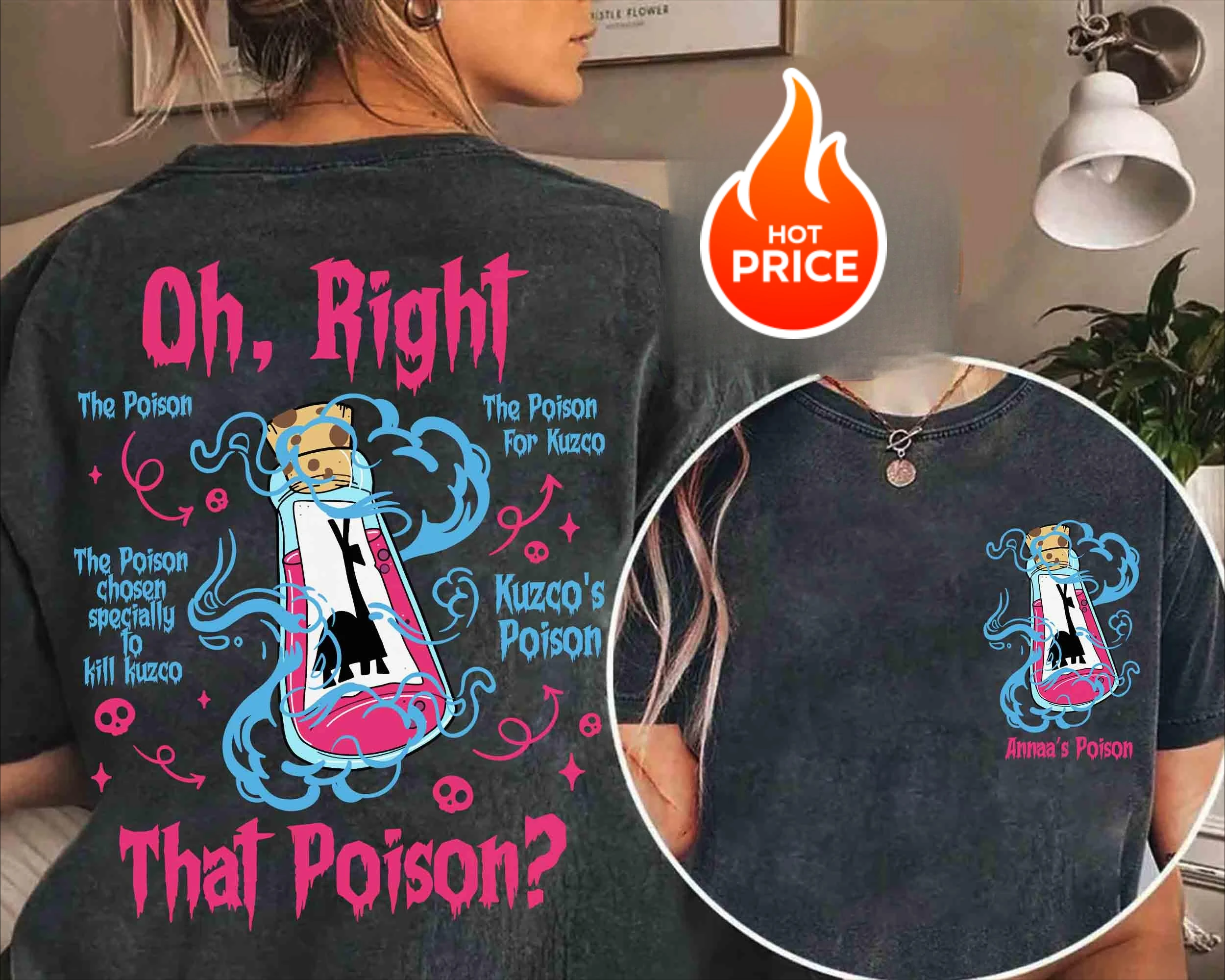 Personalized Kuzco's Poison Yzma's Alpaca Extract Disney villain The Emperor's New Groove T-shirt Unisex cotton all-season base